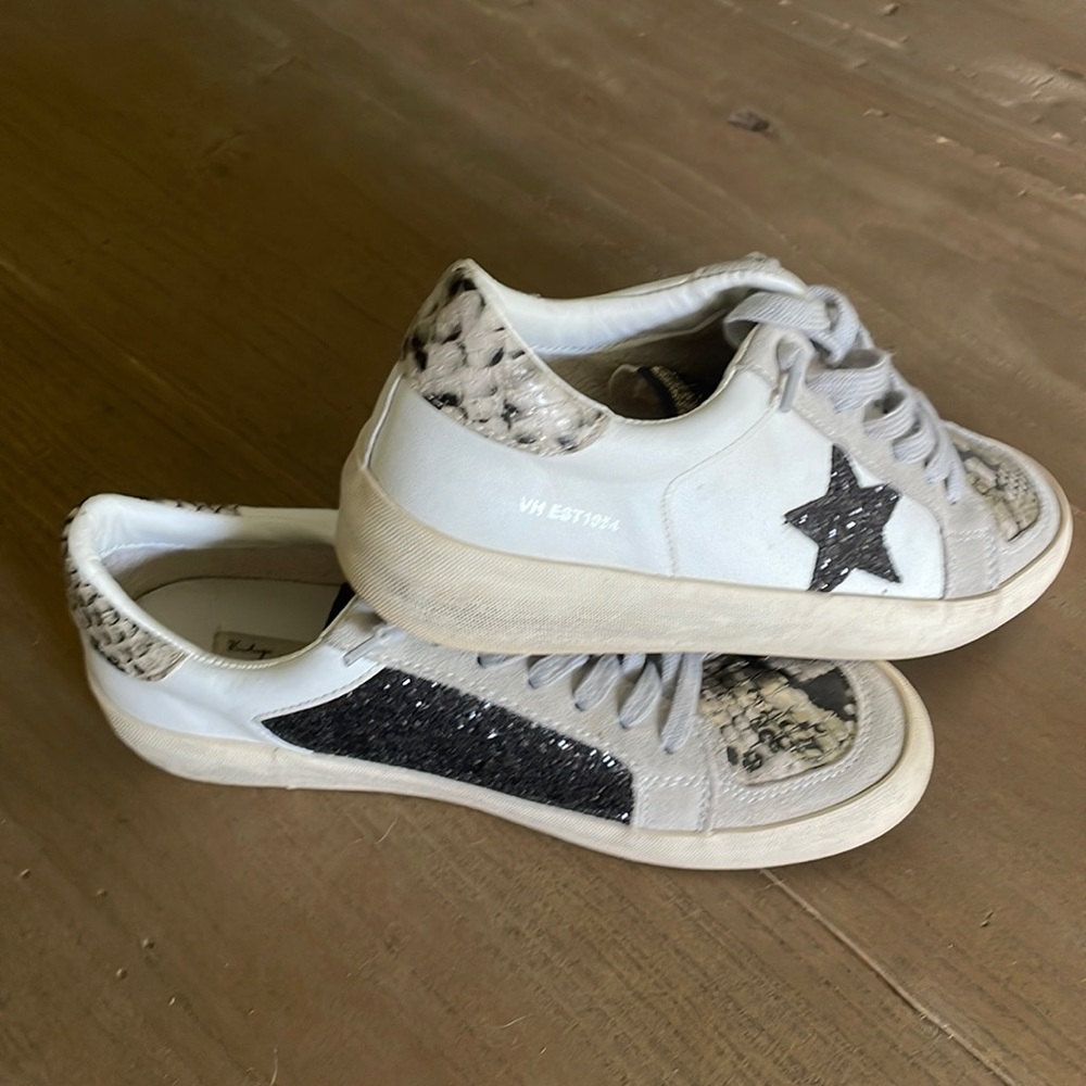 Vintage Havana’s glitter/snakeskin sneakers